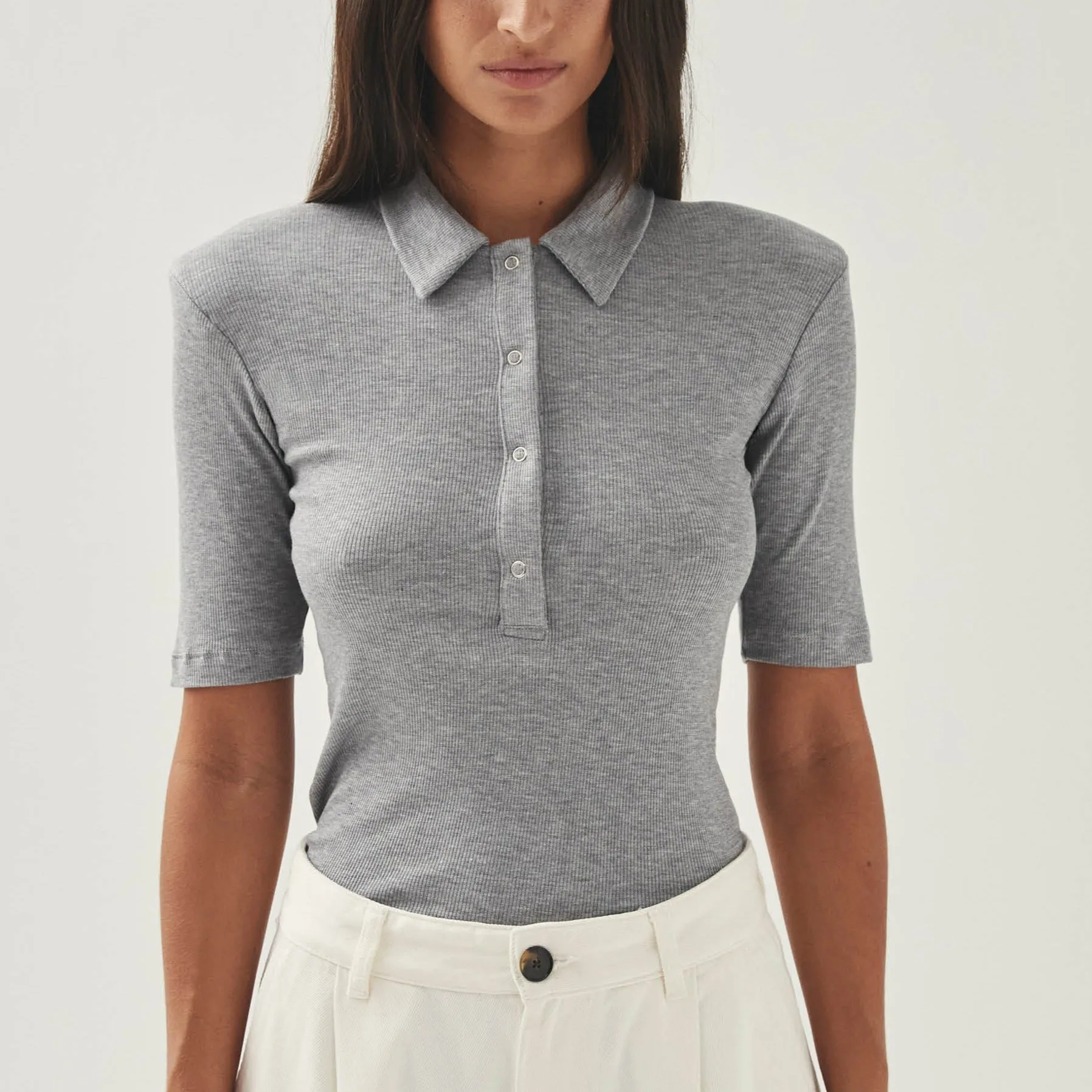 Maghery Grey Melange Top