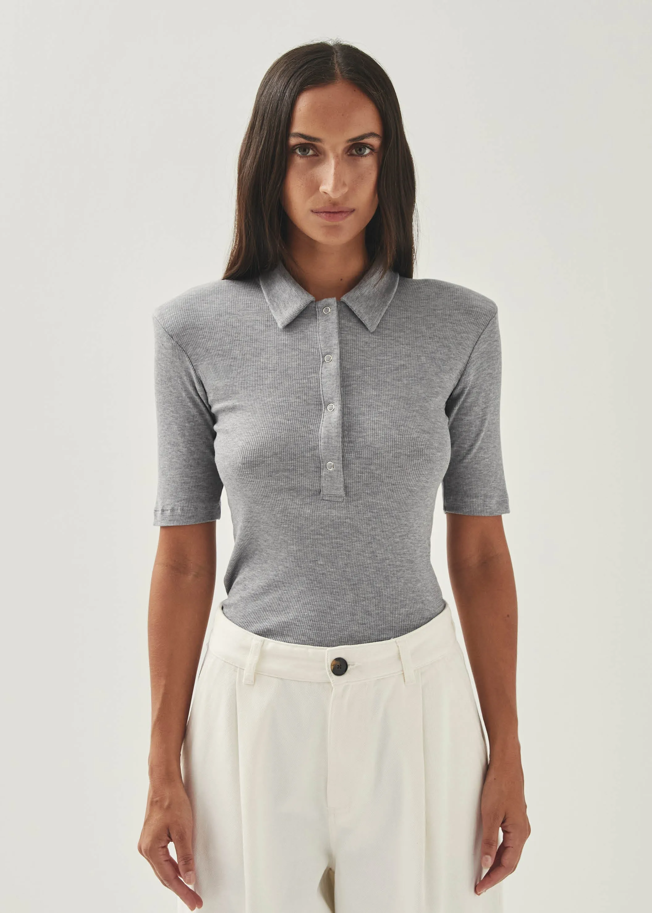 Maghery Grey Melange Top