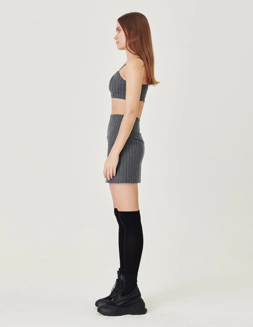 MARK FAST A-shaped wool blend skirt