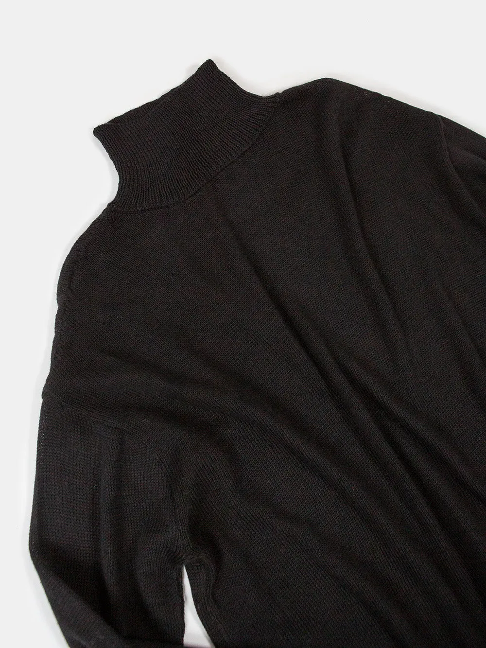 Matilda Pima Cotton Turtleneck in Black