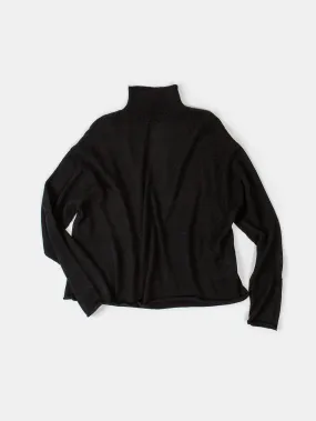 Matilda Pima Cotton Turtleneck in Black