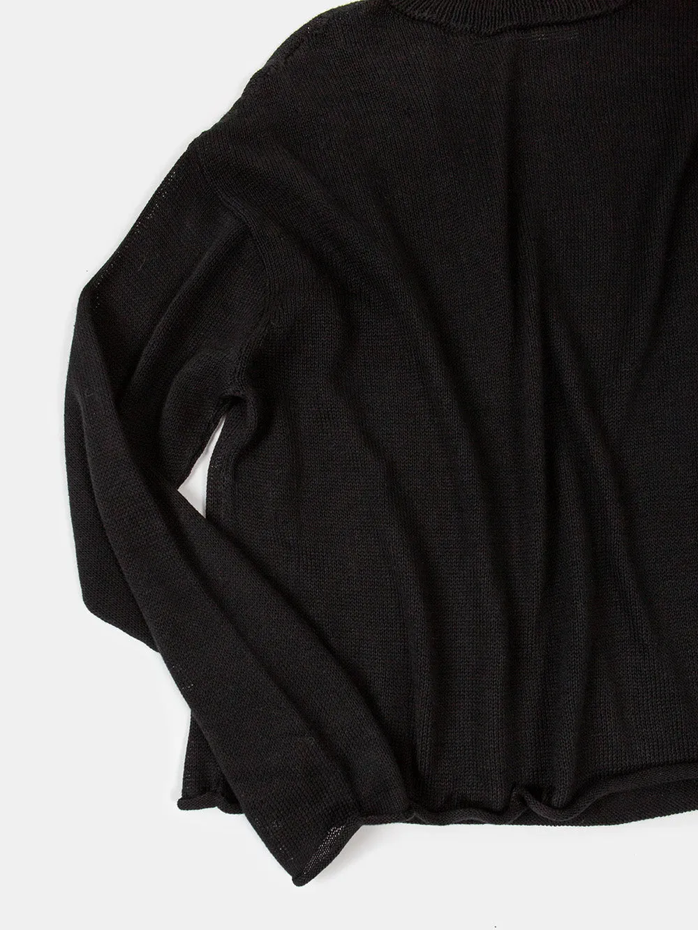 Matilda Pima Cotton Turtleneck in Black