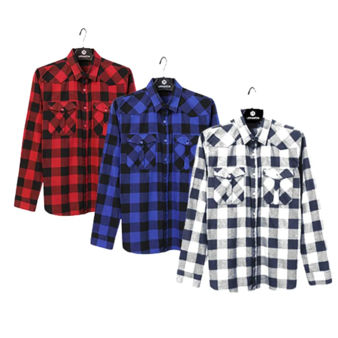 Men’s Button Down Plaid Shirt