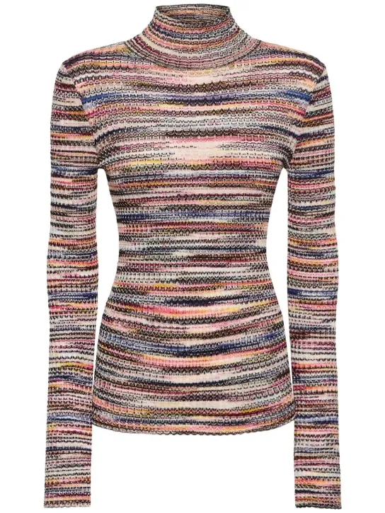 Missoni   Knit viscose turtleneck sweater 