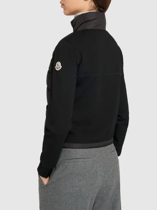 Moncler   Padded viscose blend zip-up sweatshirt 