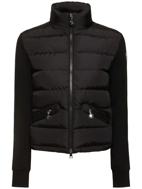 Moncler   Padded viscose blend zip-up sweatshirt 