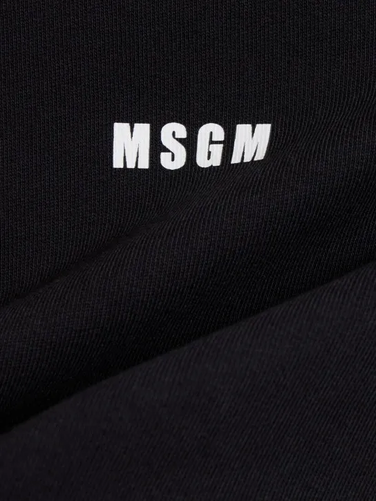 MSGM   Micro logo print turtleneck sweatshirt 