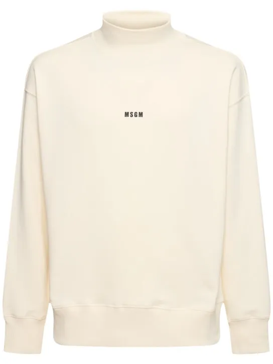 MSGM   Micro logo print turtleneck sweatshirt 