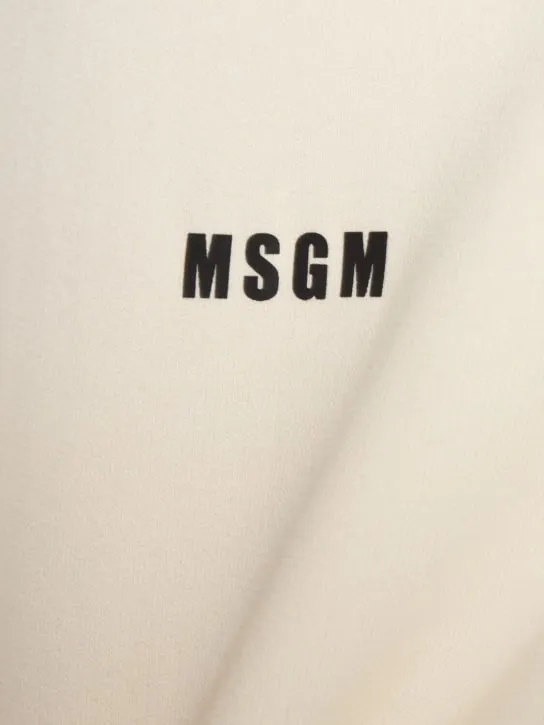 MSGM   Micro logo print turtleneck sweatshirt 