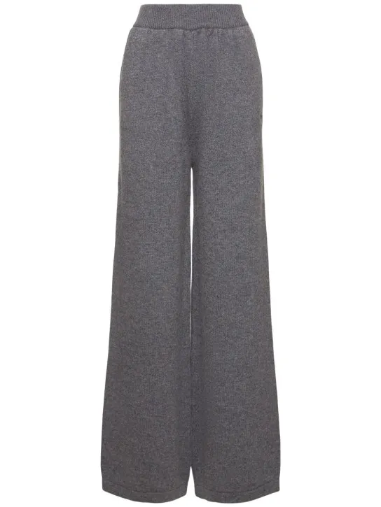 MSGM   Wool blend knit wide sweatpants 