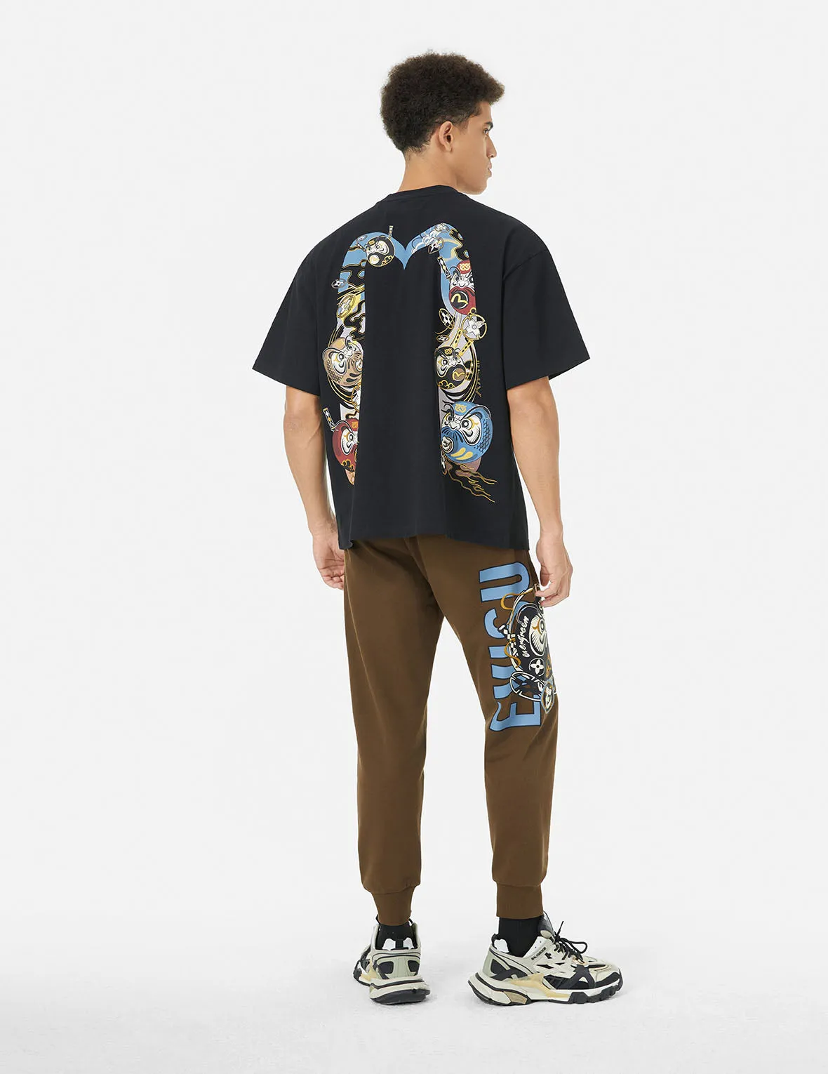 Ninja Daruma Print Regular Fit Sweatpants