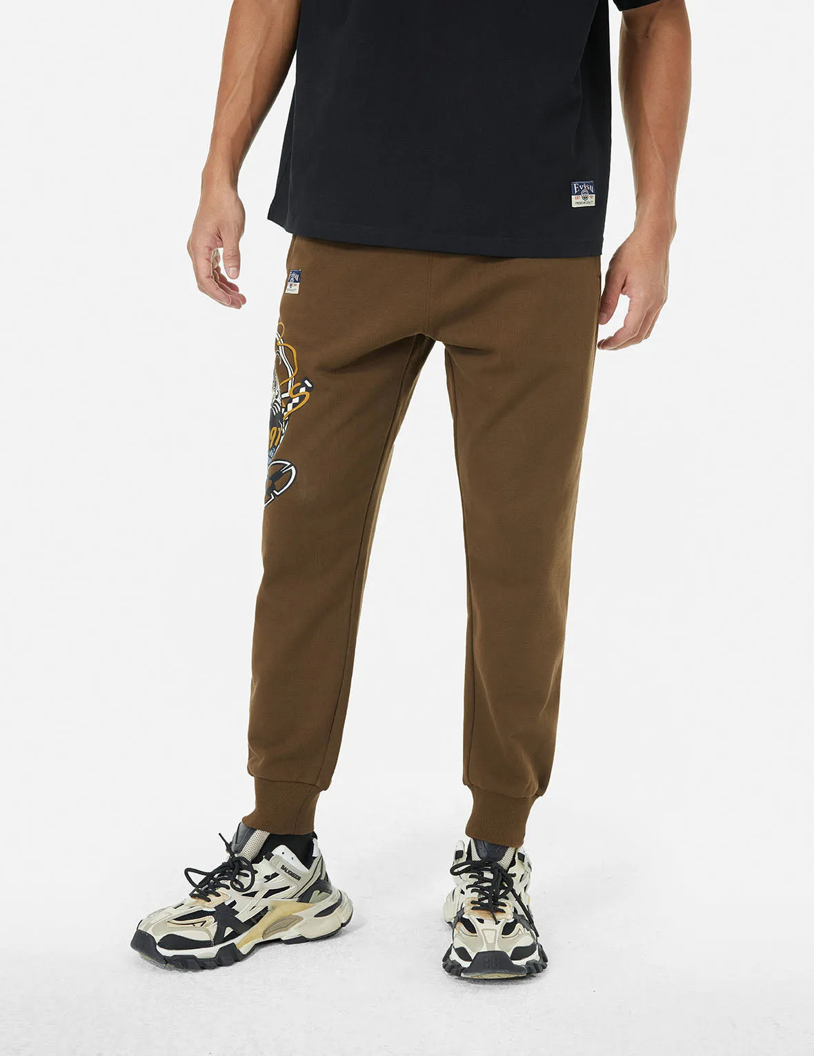 Ninja Daruma Print Regular Fit Sweatpants