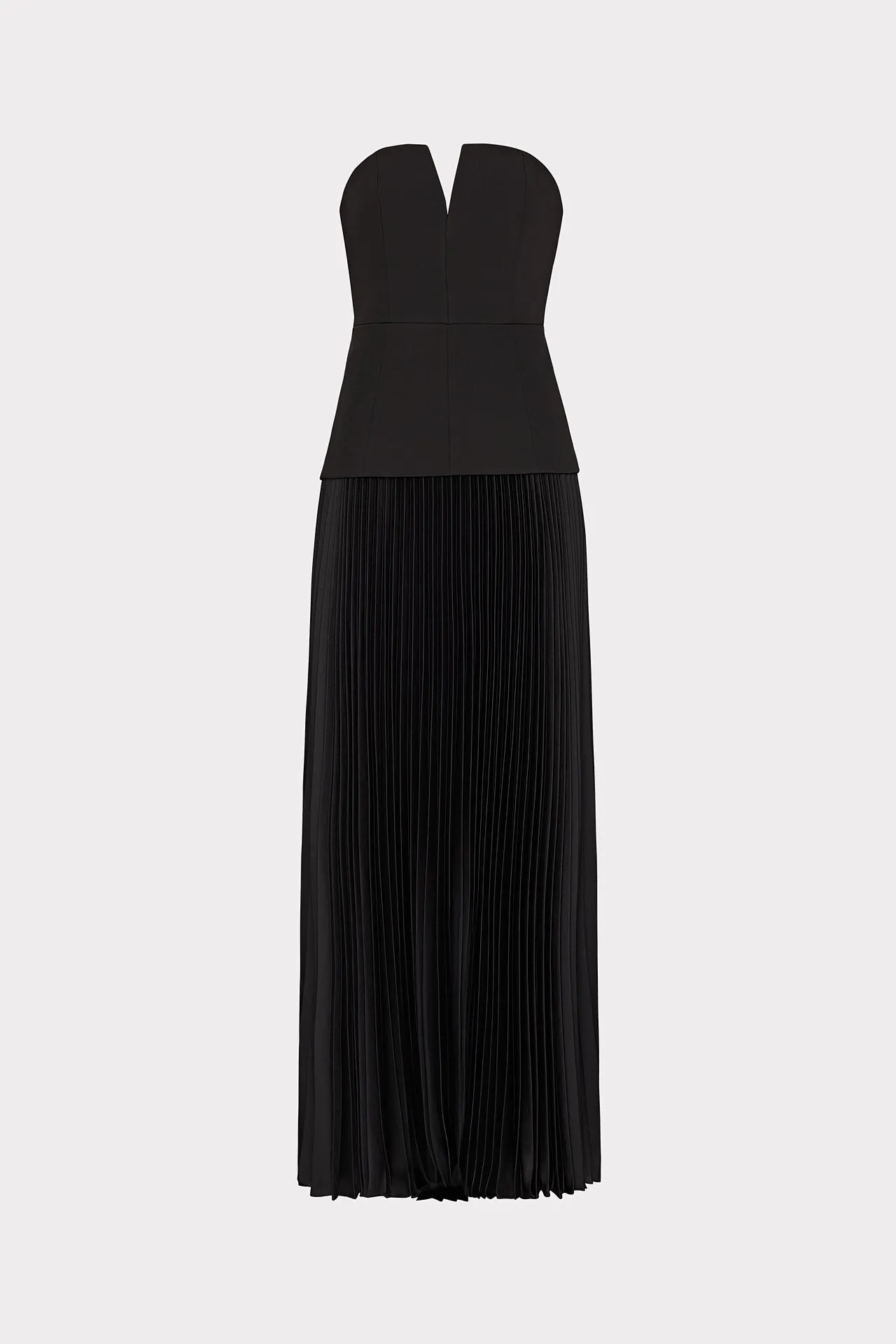 Novalee Strapless Pleated Maxi Dress