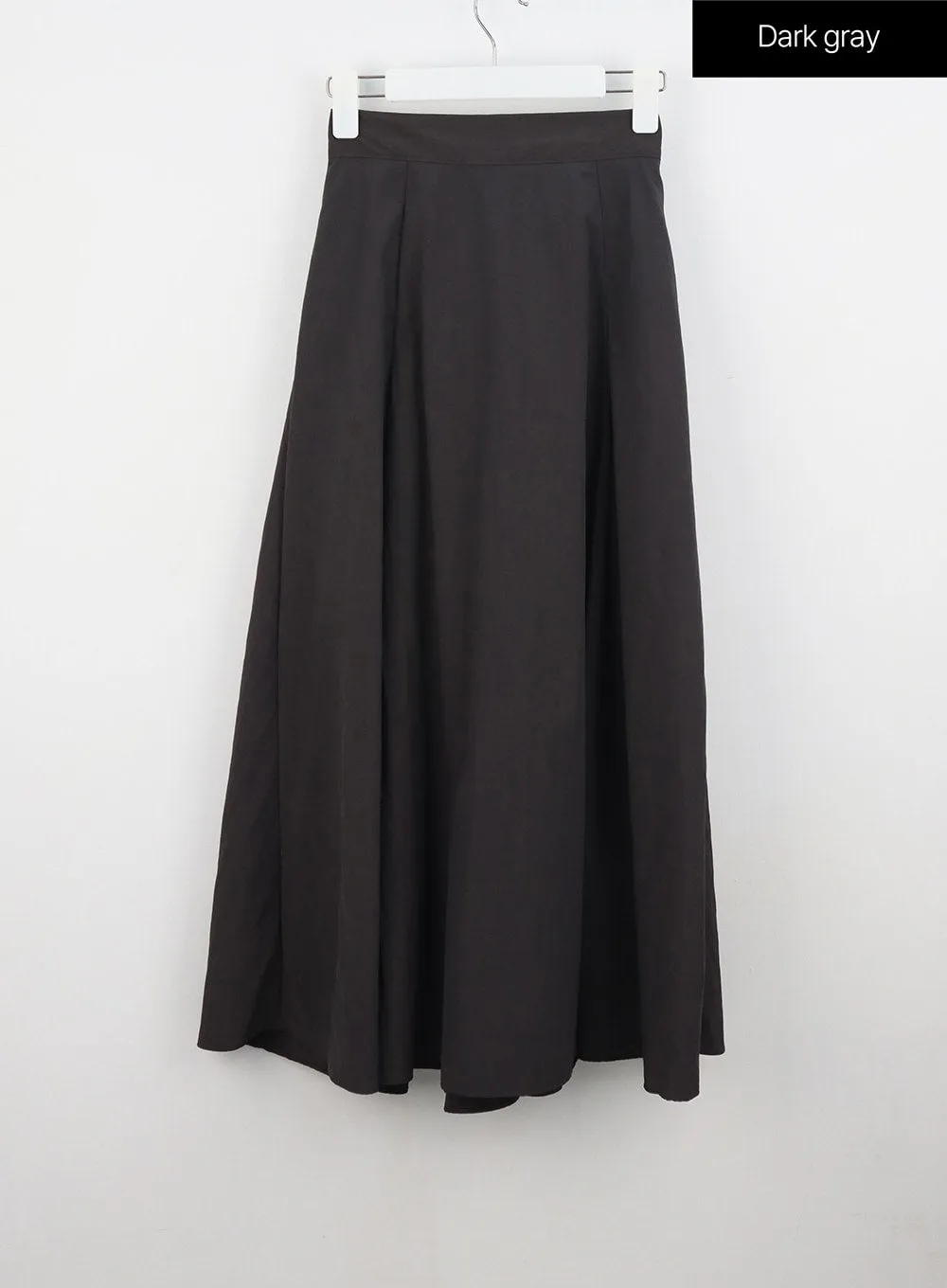 Nylon Pleated Maxi Skirt OU326