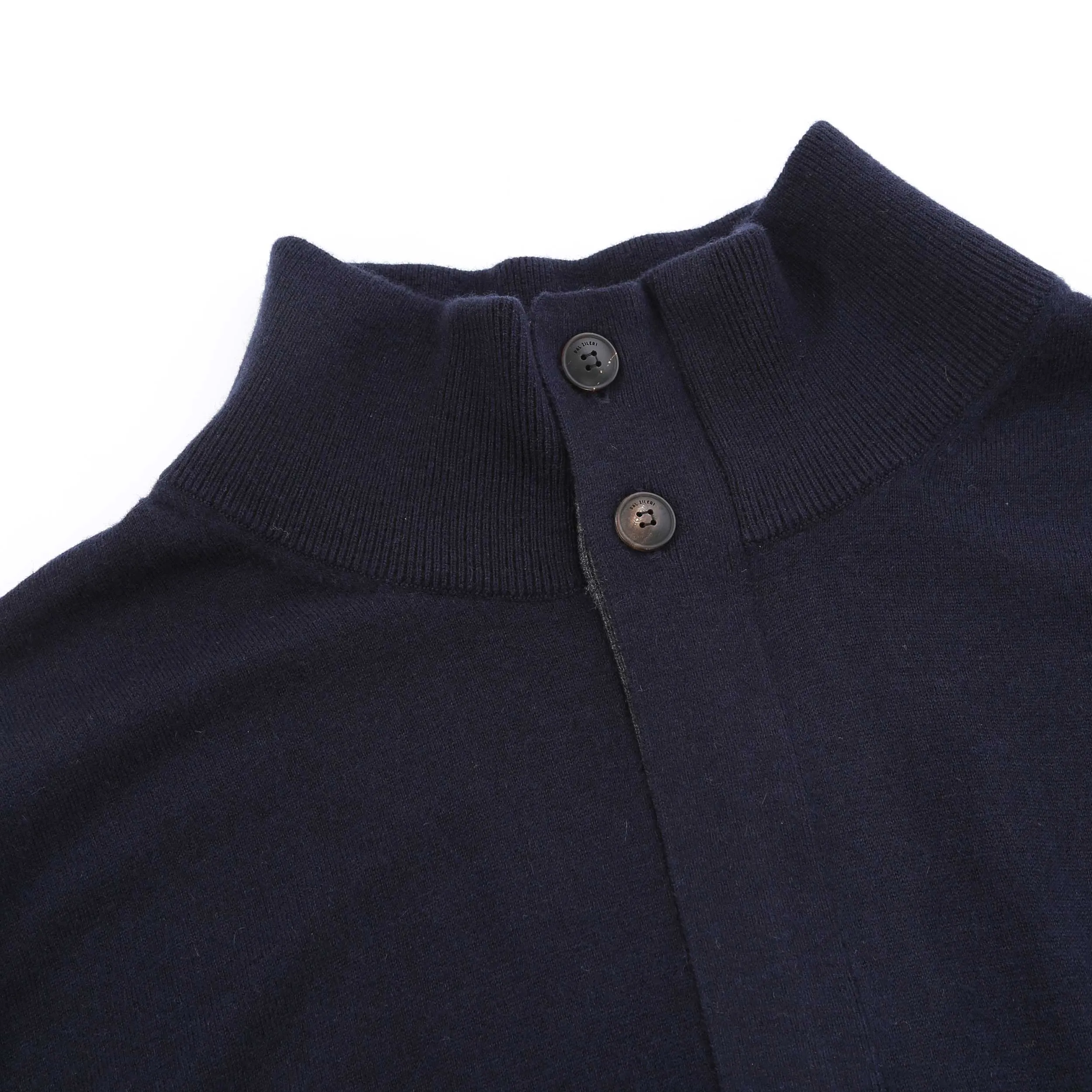 Pal Zileri 2 Button Quarter Zip Knitwear in Navy