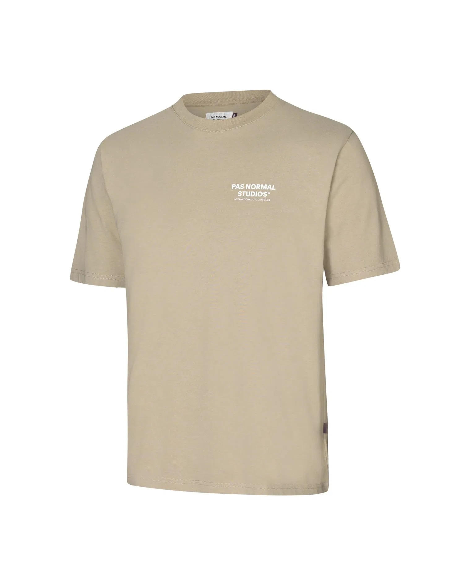 PAS NORMAL STUDIOS Off Race Small Logo Tshirt Short Sleeve - Beige/White