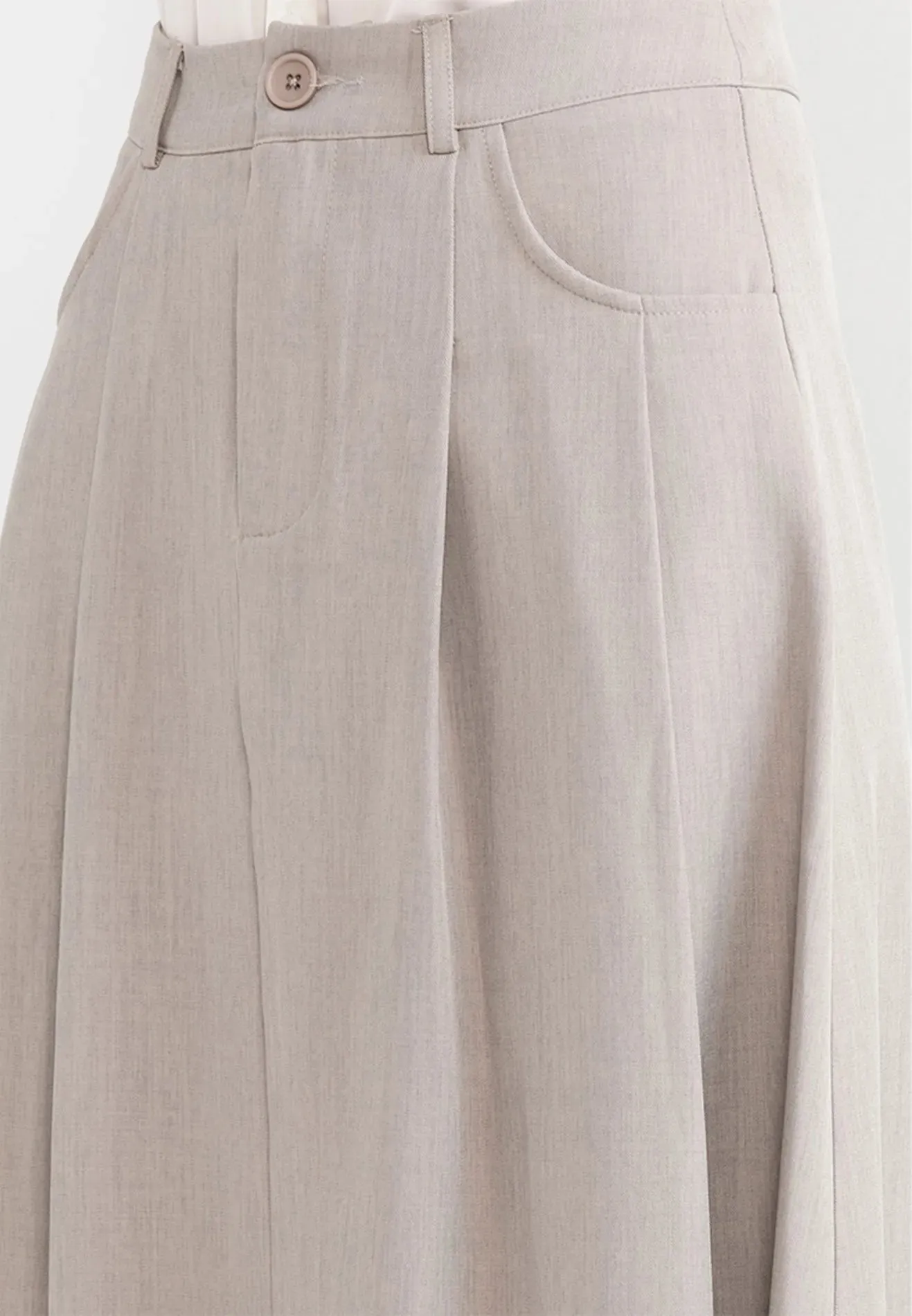 Pleated Maxi Pocket Skirt