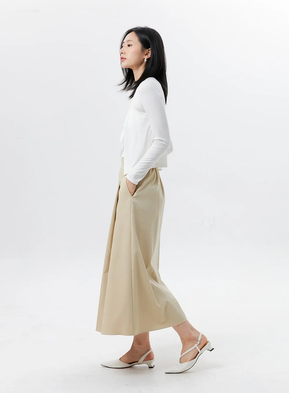 Pleated Maxi Skirt OL325