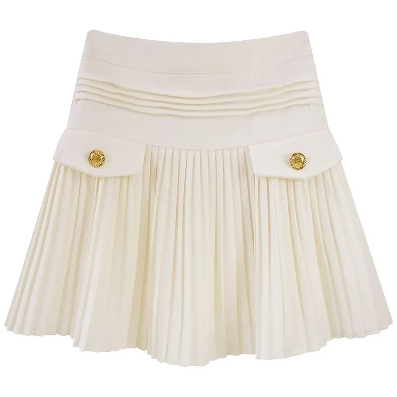 Pre Order:  Chic Pleated Tennis Mini Skirt with Inner Shorts