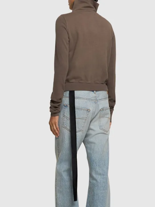 Rick Owens DRKSHDW   Mountain jersey turtleneck sweatshirt 