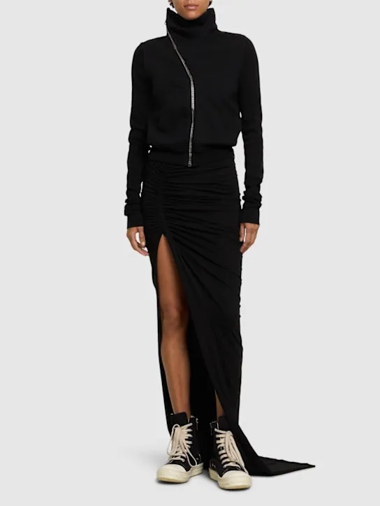 Rick Owens DRKSHDW   Mountain jersey turtleneck sweatshirt 