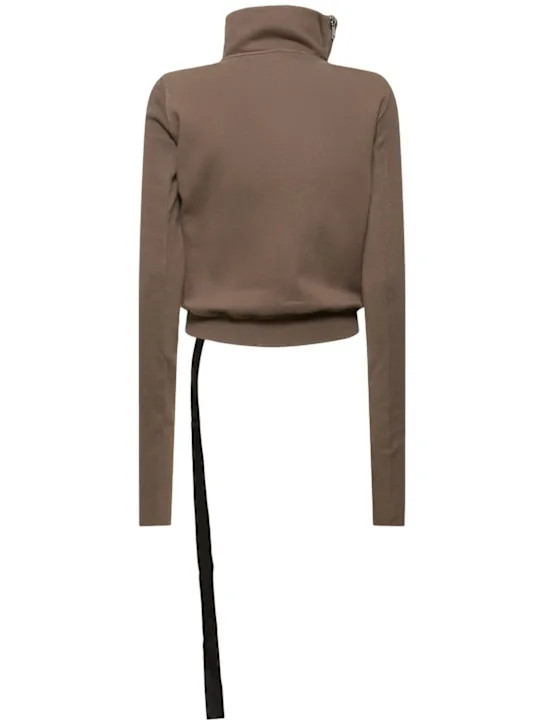 Rick Owens DRKSHDW   Mountain jersey turtleneck sweatshirt 