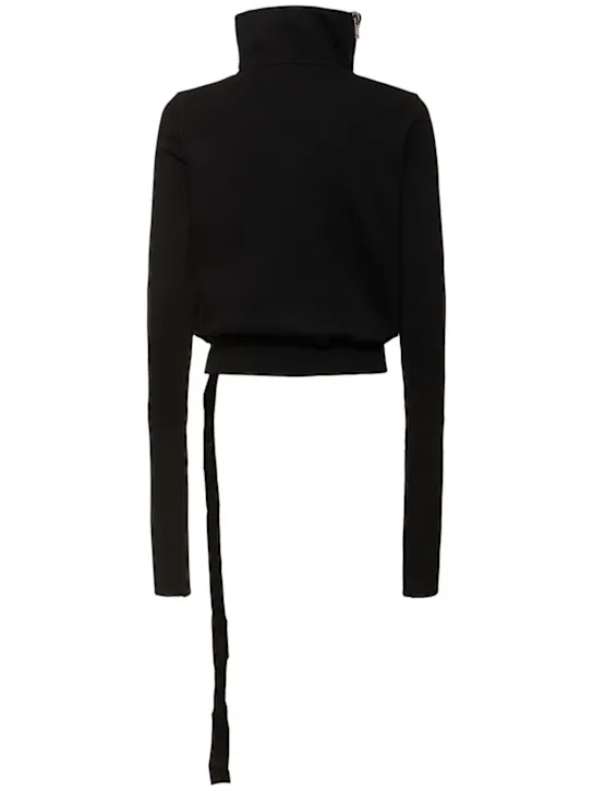 Rick Owens DRKSHDW   Mountain jersey turtleneck sweatshirt 