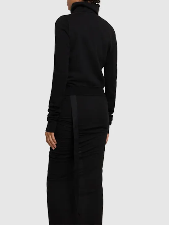 Rick Owens DRKSHDW   Mountain jersey turtleneck sweatshirt 