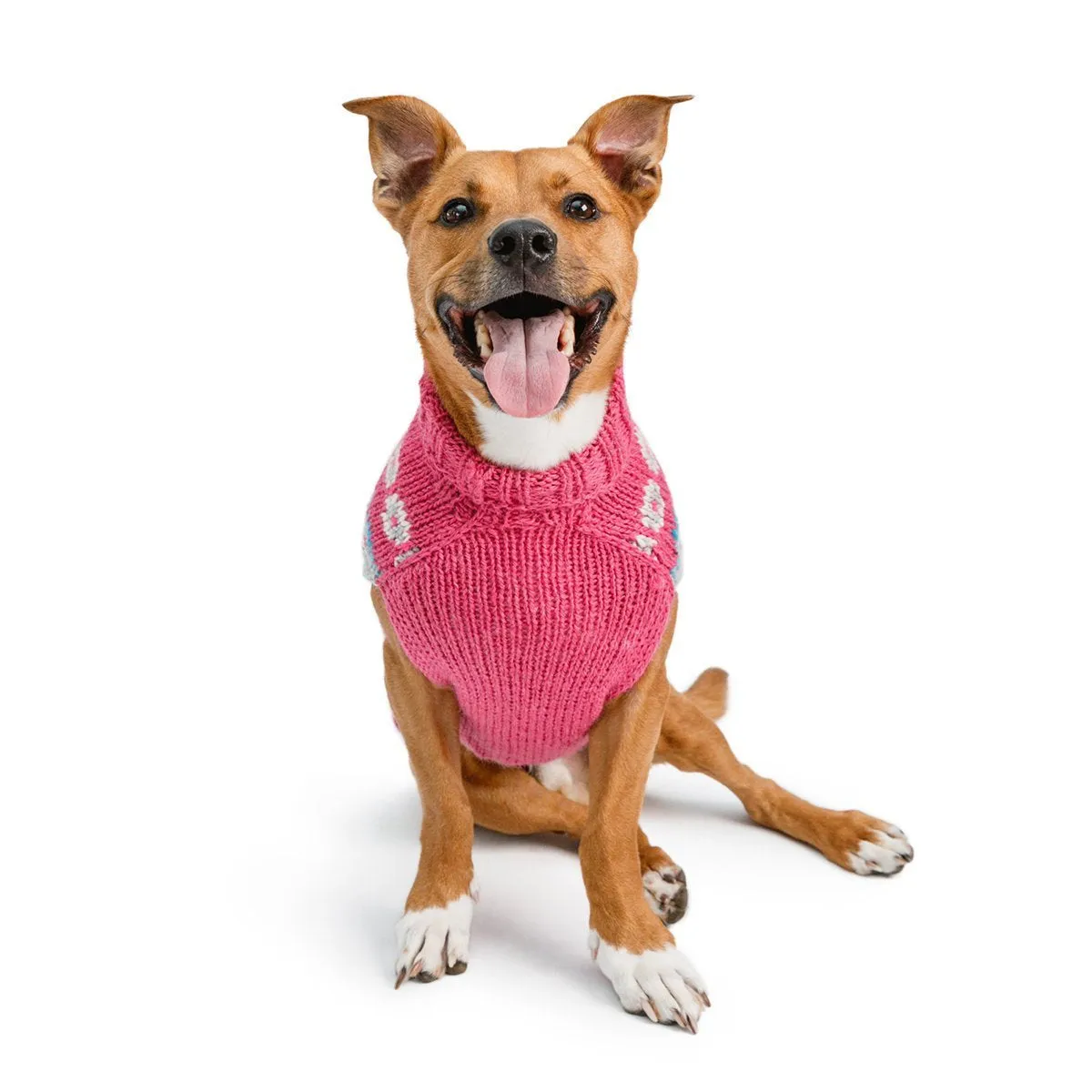 Rose Alpaca Fairisle Dog Sweater