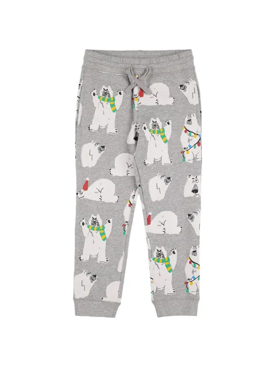 Stella McCartney Kids   Bear print organic cotton sweatpants 