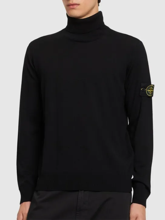 Stone Island   Virgin wool turtleneck sweater 