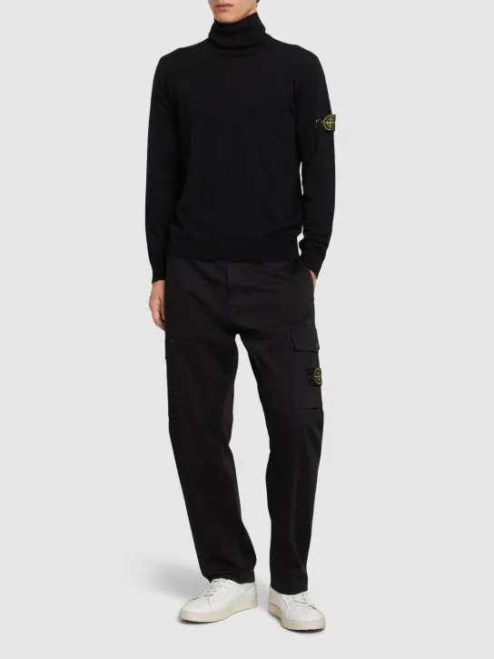 Stone Island   Virgin wool turtleneck sweater 