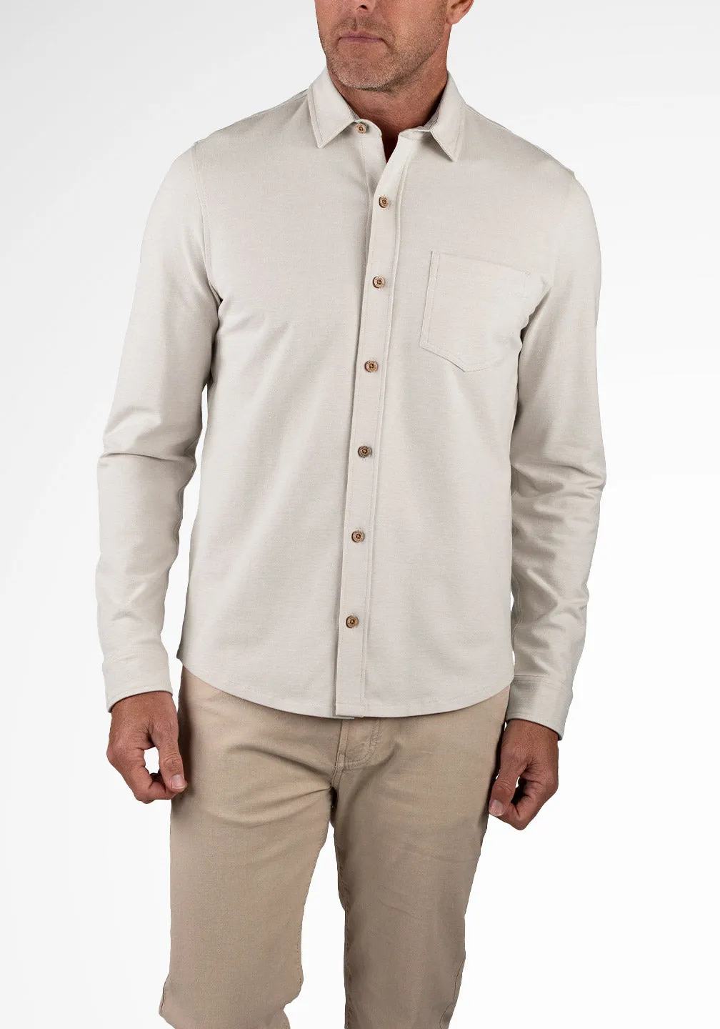 Stretch Birdseye Pique Slim-Fit Knit Shirt