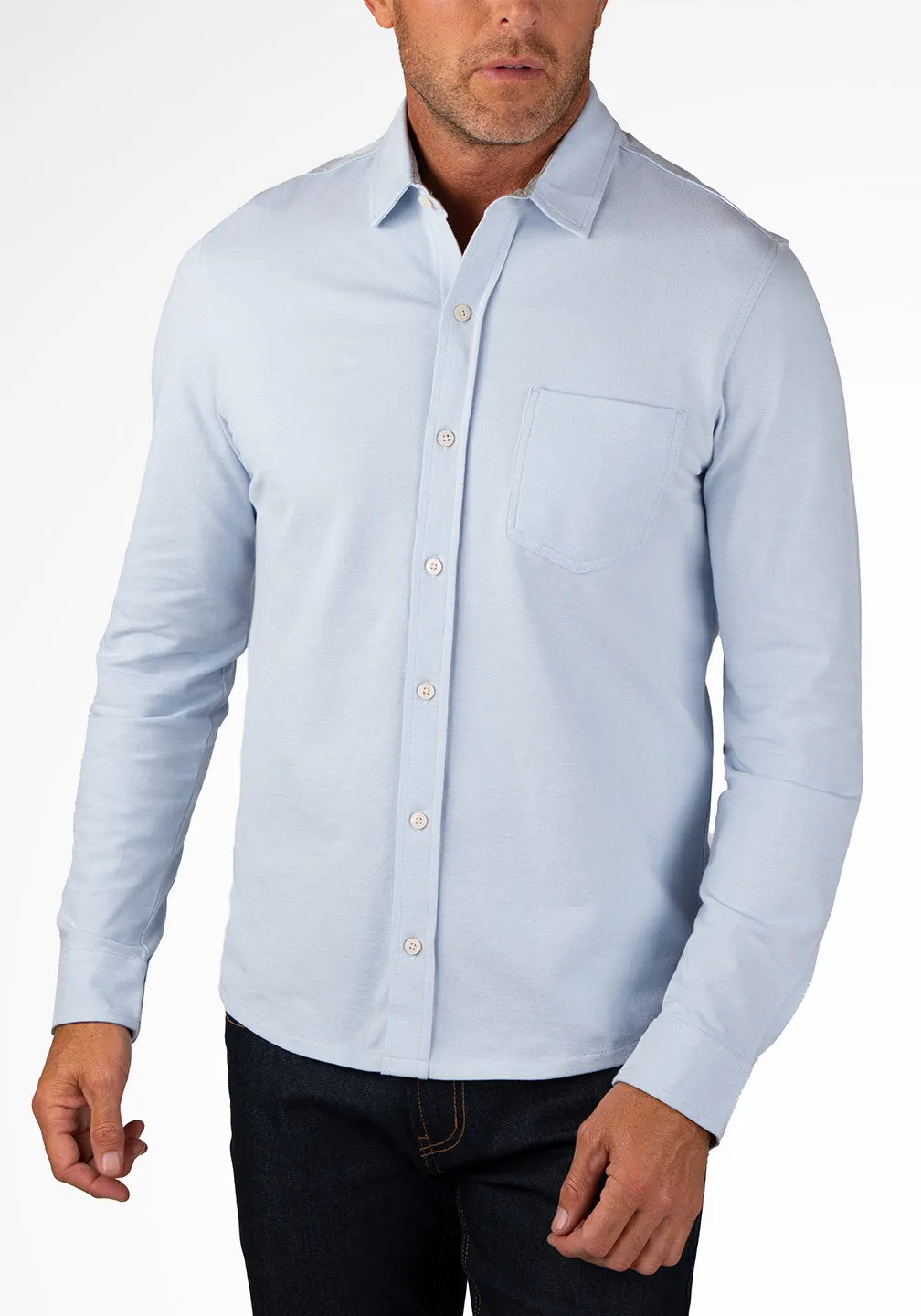 Stretch Birdseye Pique Slim-Fit Knit Shirt