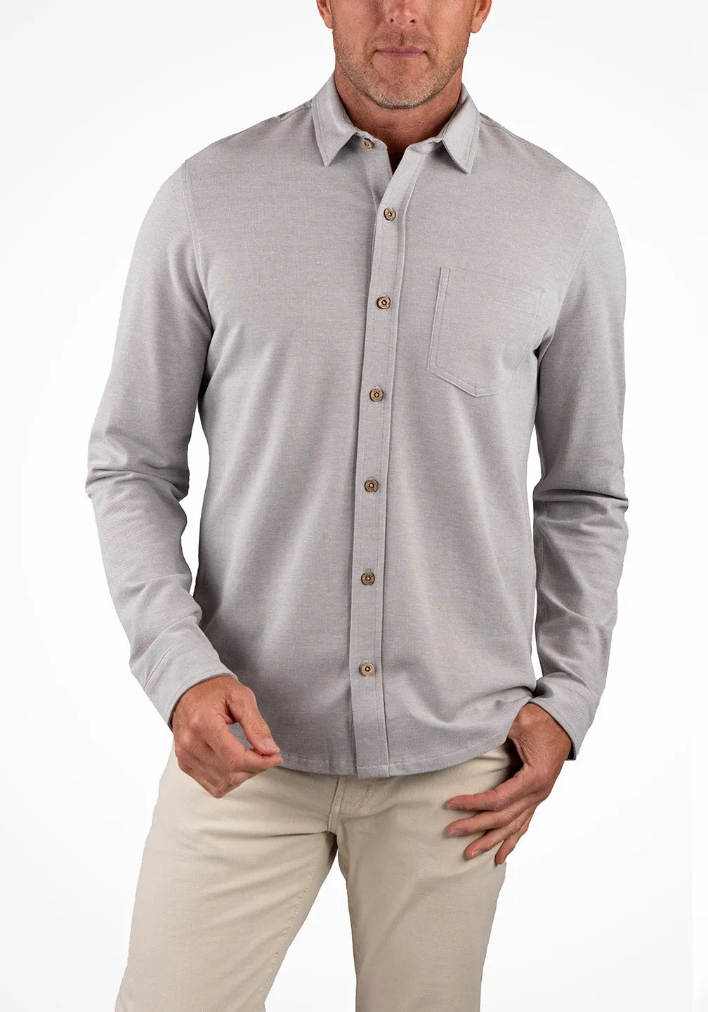 Stretch Birdseye Pique Slim-Fit Knit Shirt