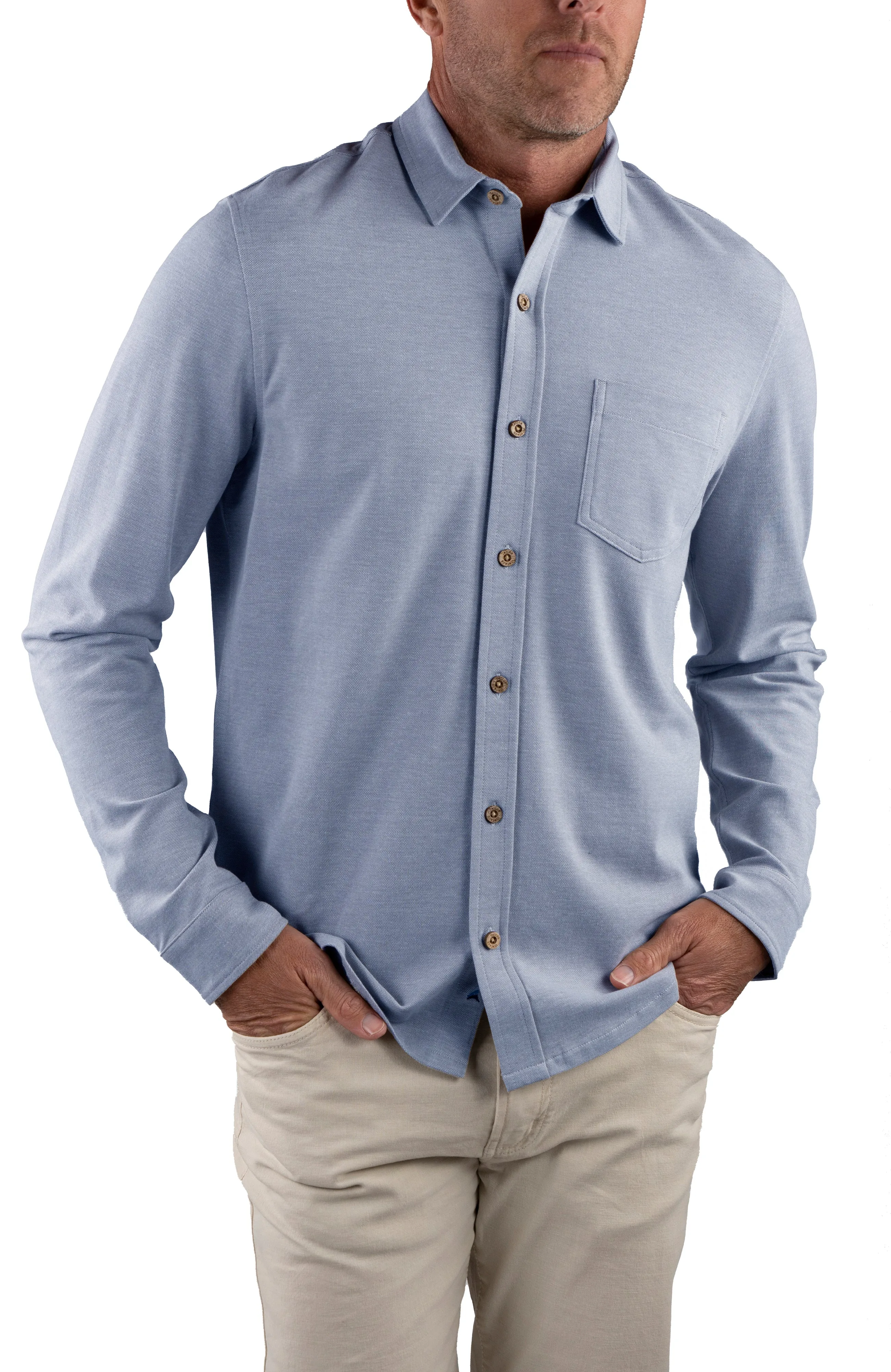 Stretch Birdseye Pique Slim-Fit Knit Shirt