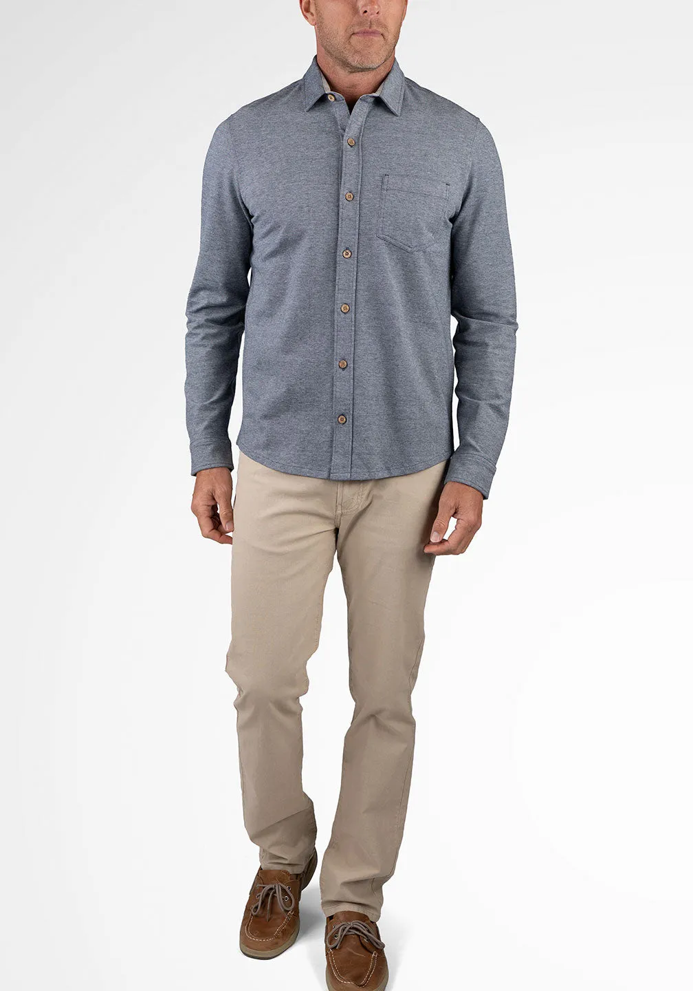 Stretch Birdseye Pique Slim-Fit Knit Shirt