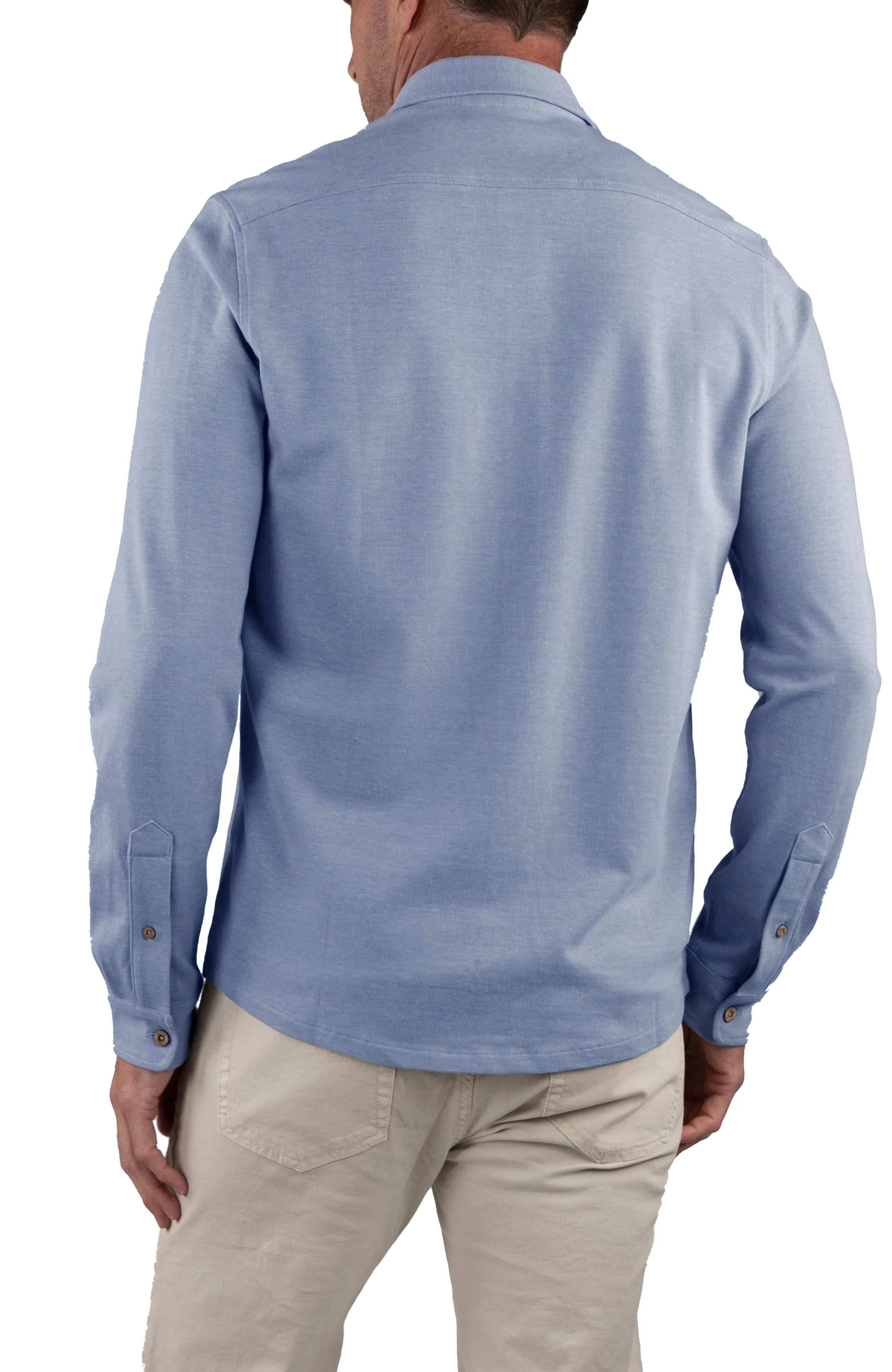 Stretch Birdseye Pique Slim-Fit Knit Shirt