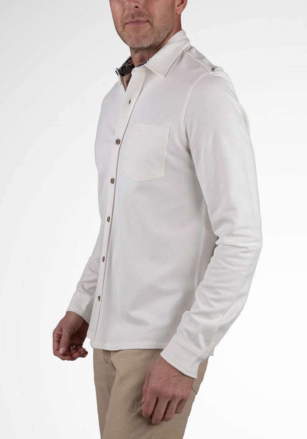 Stretch Birdseye Pique Slim-Fit Knit Shirt