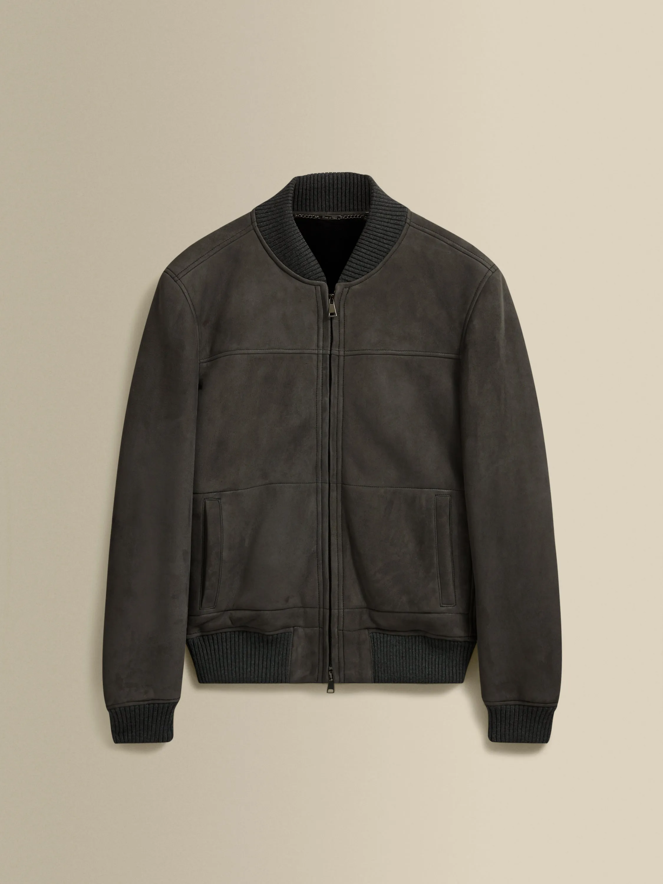 Suede Sheepskin Bomber Jacket