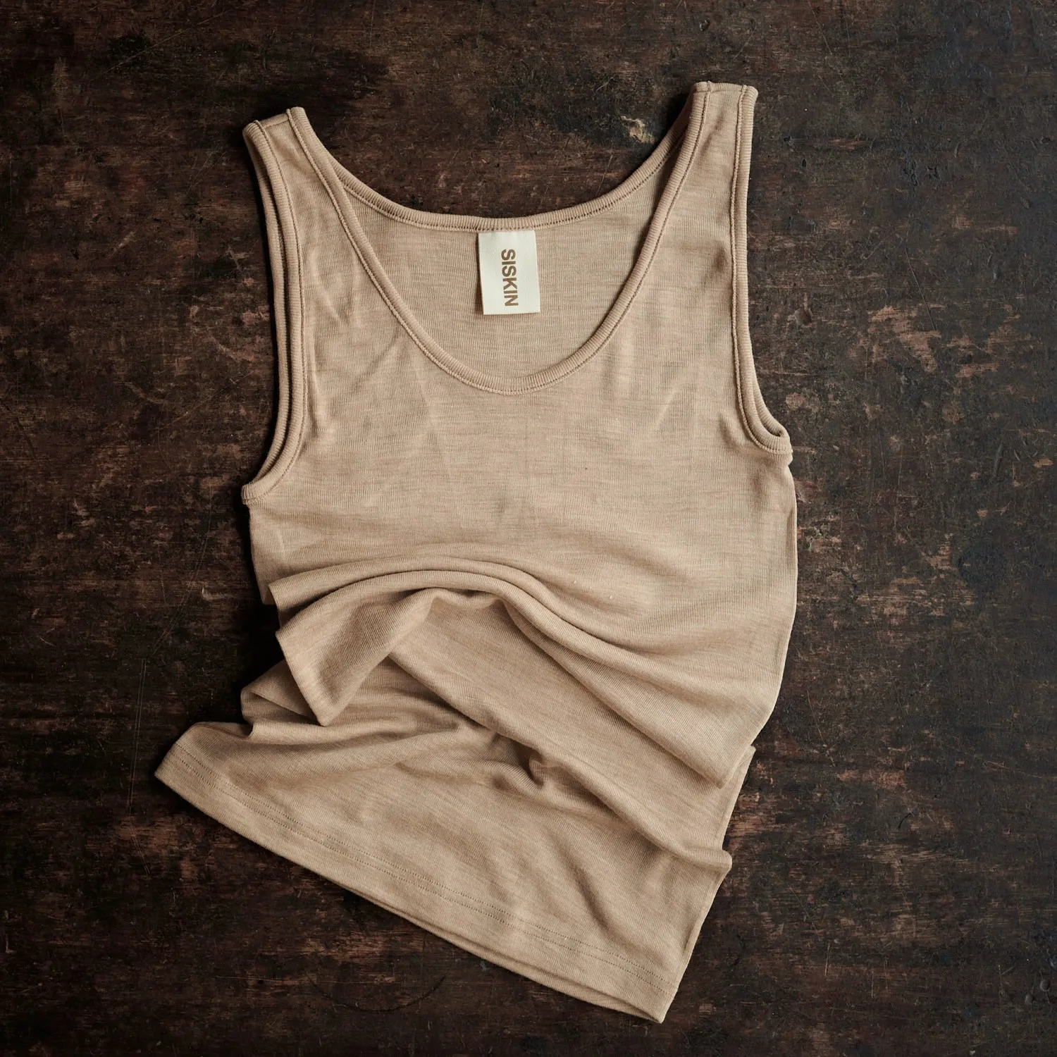 Swift Womens Top - Merino Wool & Silk - Sandstorm