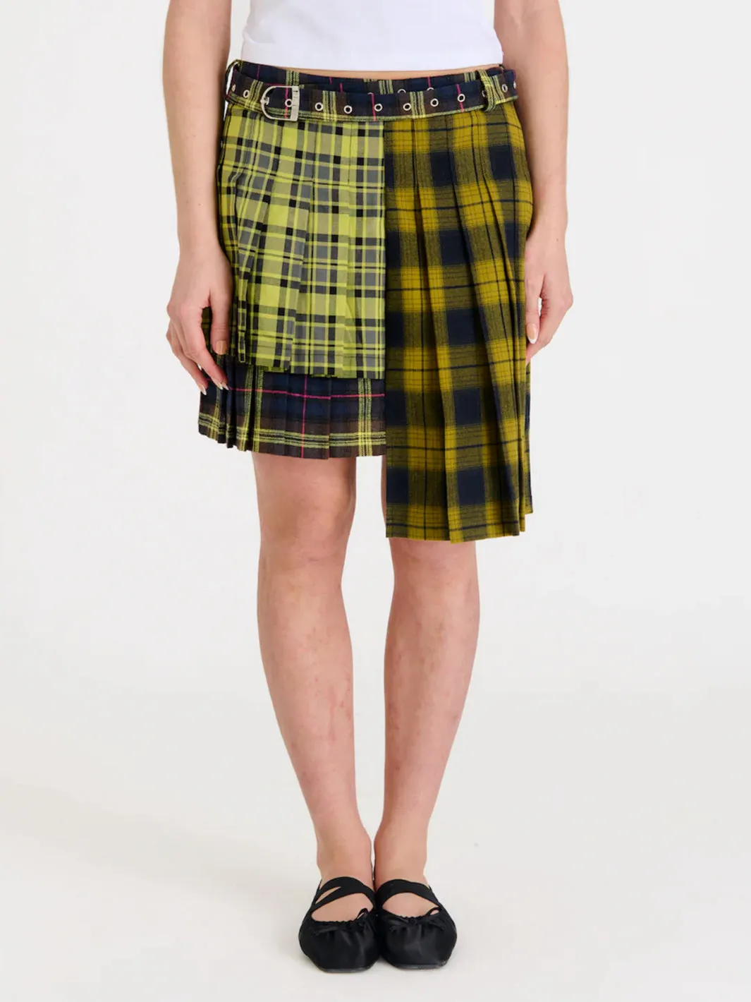 TARNISH CHECK MINI SKIRT