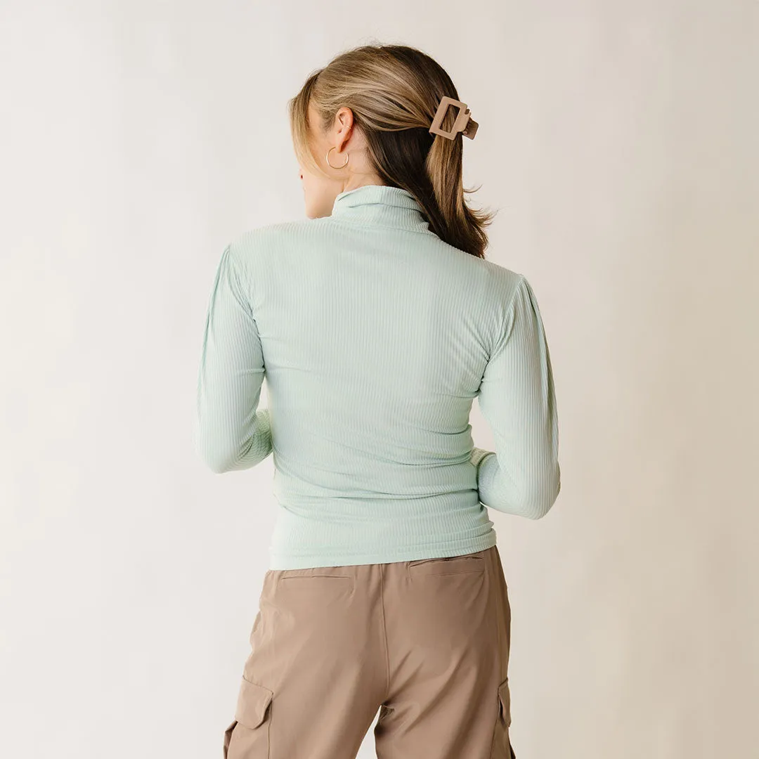 Tessa Long Sleeve, Mint Ice