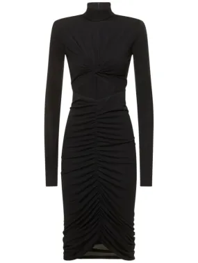 The Andamane   Kim stretch jersey cutout midi dress 