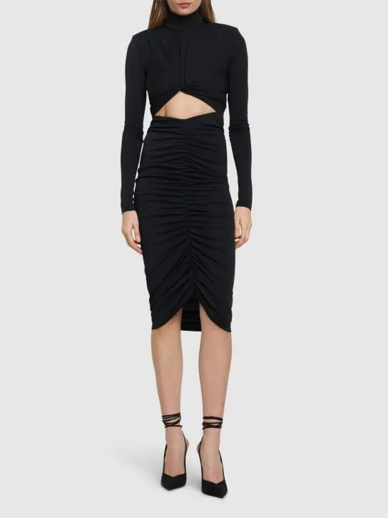 The Andamane   Kim stretch jersey cutout midi dress 