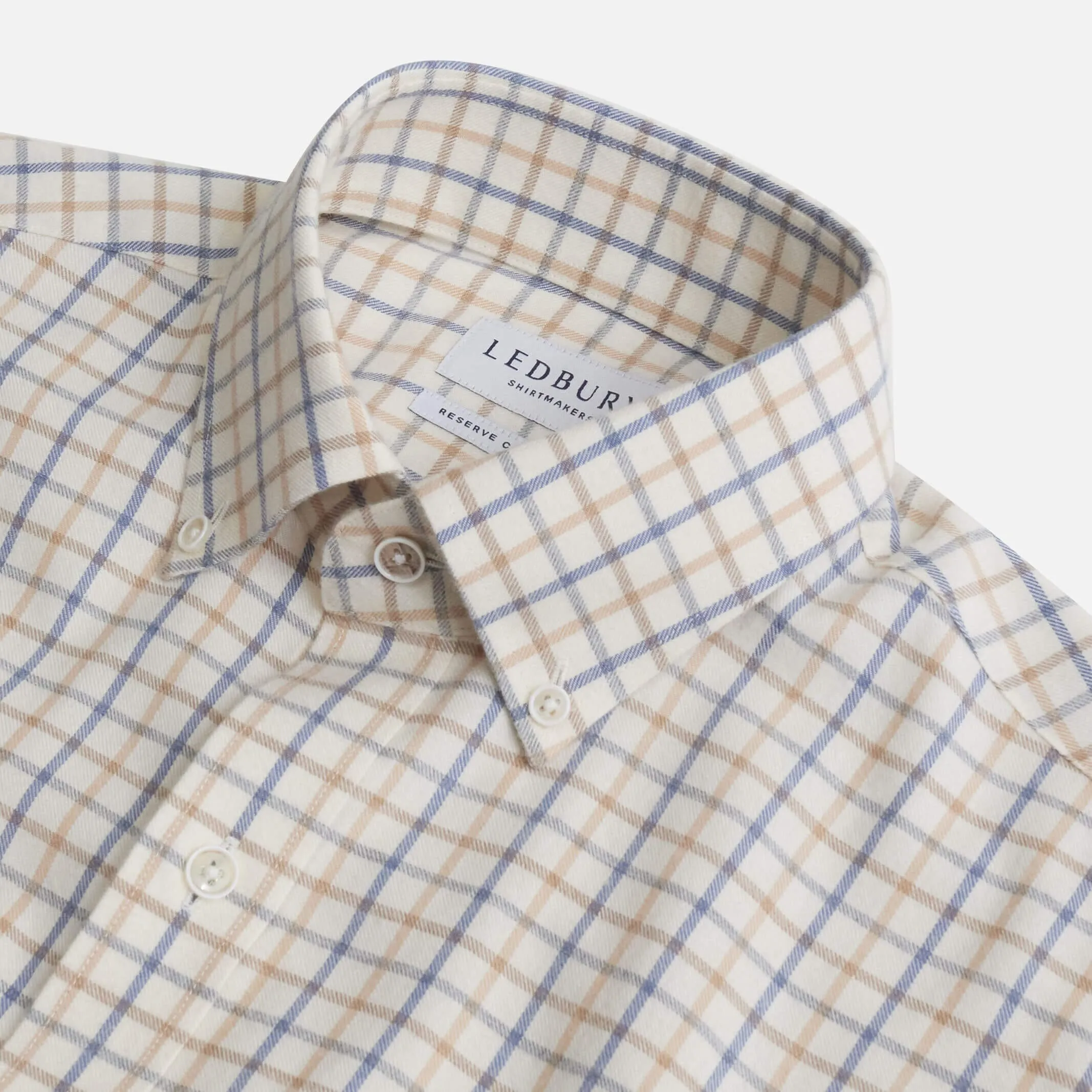 The Weathered Blue Seddon Cotton Cashmere Custom Shirt