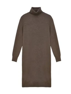 Turtleneck Dress_Cocoa Brown