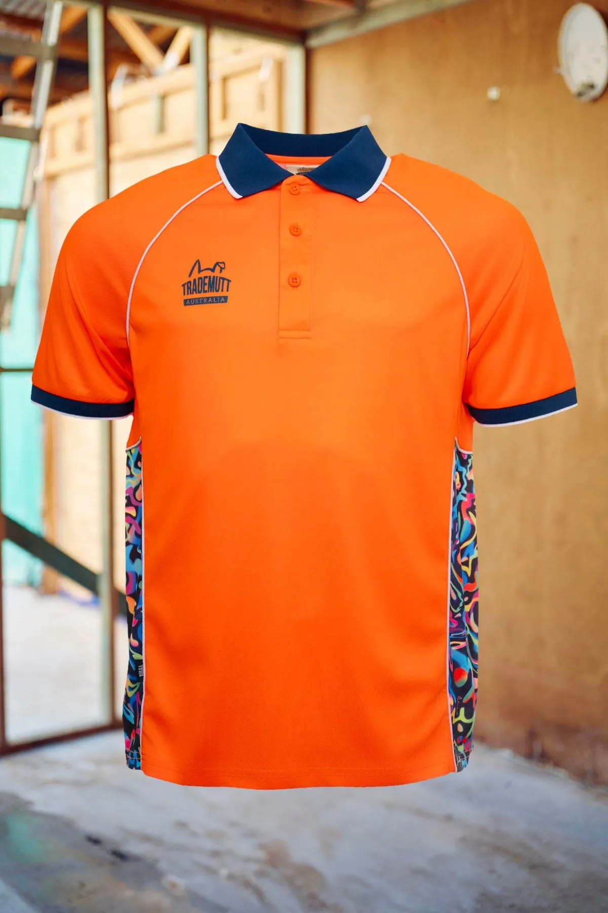 Unisex Orange Pearler Polo