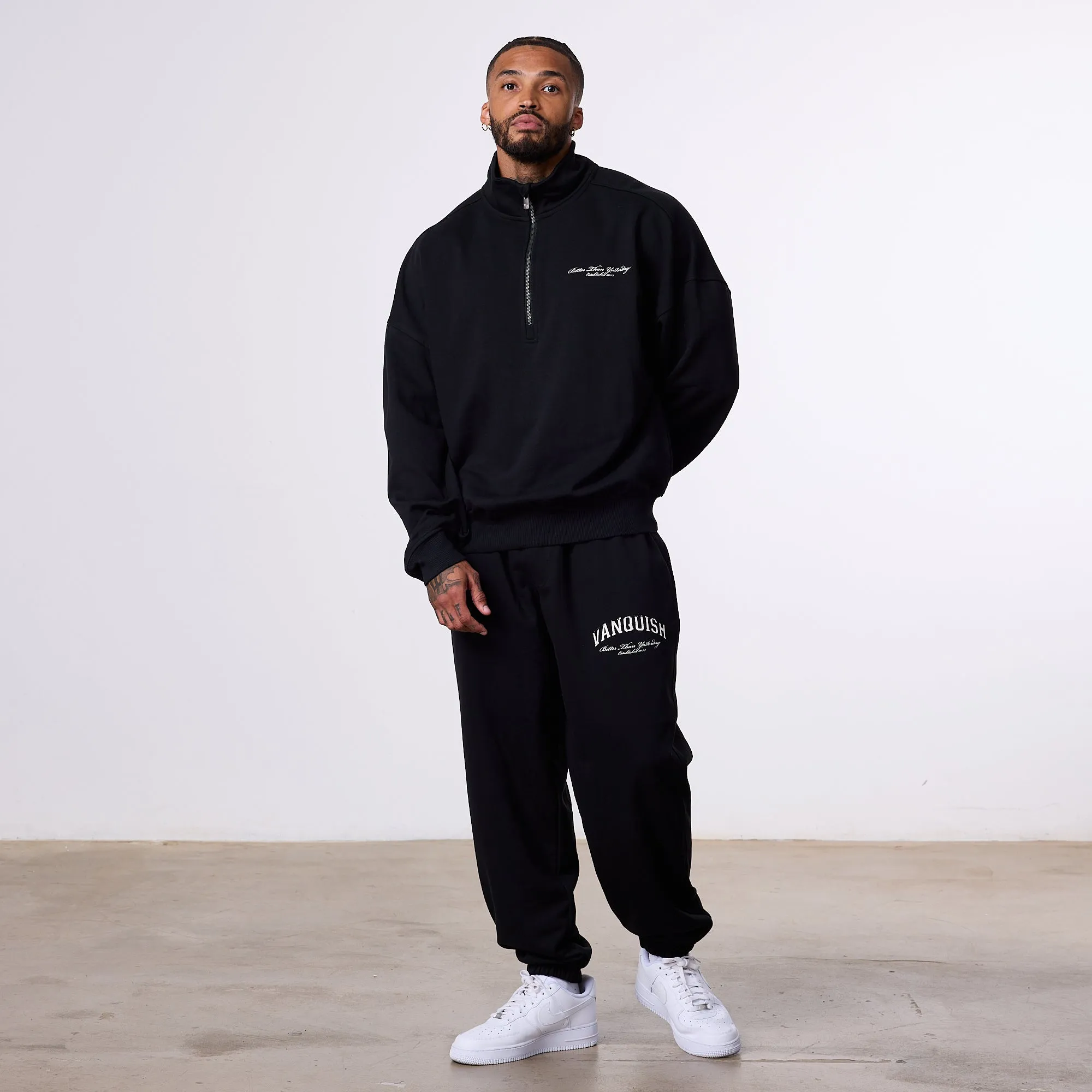 Vanquish Better Than Yesterday Black Oversized Sweatpants