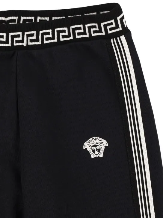 Versace   Embroidered cotton sweatpants 